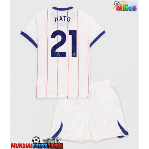 Camiseta Chelsea Jorrel Hato #21 Tercera Equipación Replica 2026-27 para niños mangas cortas (+ Pantalones cortos)